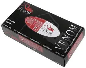 Medline MG6113 Venom Nitrile Exam Gloves, Large, Black, Powder-Free, 100/Box Medline MG6113 Venom Nitrile Exam Gloves, Large, Black, Powder-Free, 100/Box