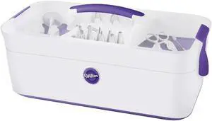 Decorate Smart Decorator Preferred Tool Caddy 17.2"X8.3"X8"-White/Purple Decorate Smart Decorator Preferred Tool Caddy 17.2"X8.3"X8"-White/Purple