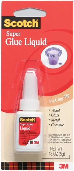 Scotch Super Glue Liquid .18oz AD110 Pack Of 12