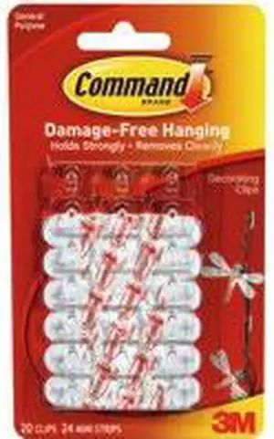 Command Decorating Clips Clear 20 Pk Decorating Clip 17026 Pack Of 6 Command Decorating Clips Clear 20 Pk Decorating Clip 17026 Pack Of 6