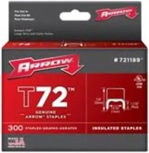 Arrow Fastener 721189 11/32" x 19/32" T72 Insulated Staples