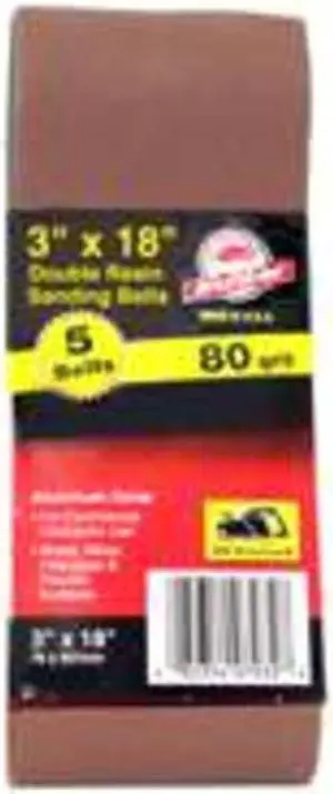 Ali Industries 7032 3X18 80-Grit Aluminum Oxide Belt 5-Pack Aluminum Oxide - Pac