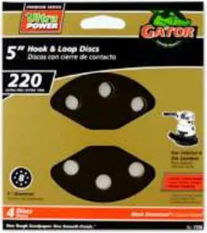Dsk Sndg 5In 220Grt Rsn 8Hl ALI INDUSTRIES Sanding Discs - Hook & Loop 7720