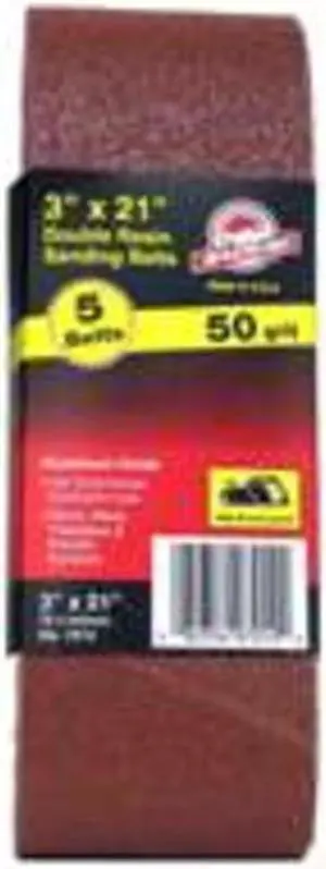 Ali Industries 7012 3X21 50-Grit Aluminum Oxide Belt 5-Pack Aluminum Oxide - Pac