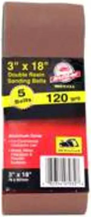Ali Industries 7030 3X18 120-Grit Aluminum Oxide Belt 5-Pack Aluminum Oxide - Pa