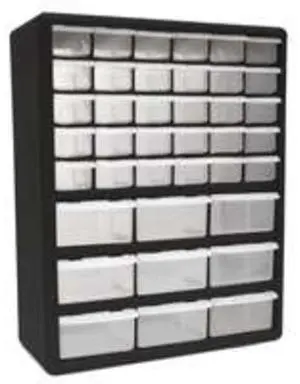 Homak Mfg. HA01039001 39-Drawer Plastic Parts Organizer