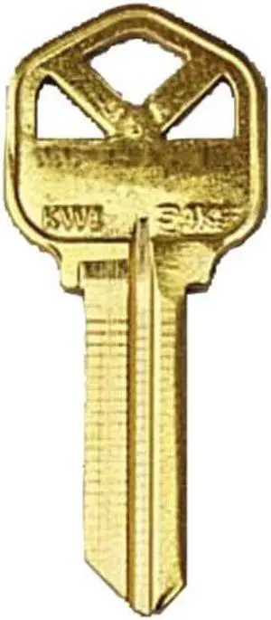 Key Blank, Brass, Type 1176, 5 Pin, PK 50