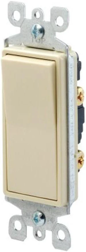 Leviton 5601-2A Almond Decora Single Pole Rocker Light Switch 15A Leviton 5601-2A Almond Decora Single Pole Rocker Light Switch 15A