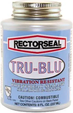 RECTORSEAL 31631 Pipe Thread Sealant 4.8 fl oz, Brush-Top Can, Tru-Blu, Blue,