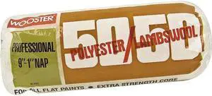WOOSTER R297-9 9" Paint Roller Cover, 1" Nap, Knit Lambswool/Polyester