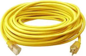 50' Yellow Round Vinyl Extension Cord Master Electrician Extension Cords 02588ME