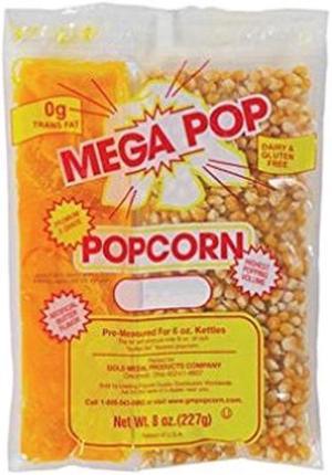 Popcorn Kit Coconut, 8Oz Kit For 6 Oz Popper, 36 Bags/Box GOLD MEDAL 2836