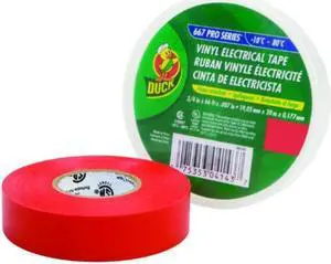Red Pro 667 Series Electrical Tape, 3/4" By 66', Single Roll Duck Brand 300878 - OEM