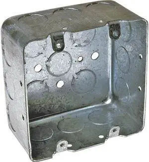 RACO 683 Electrical Box, 30.3 cu in, Handy Box Type, 2 Gangs, Galvanized Steel,