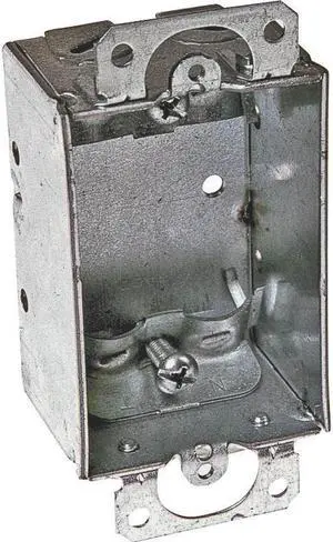 RACO 410 Electrical Box, 7.5 cu in, Switch Box Type, 1 Gang, Galvanized Zinc,