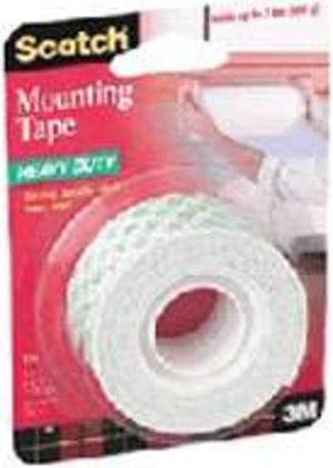 3M Mounting Tape Holds 2 lb. 1"x50" White 114