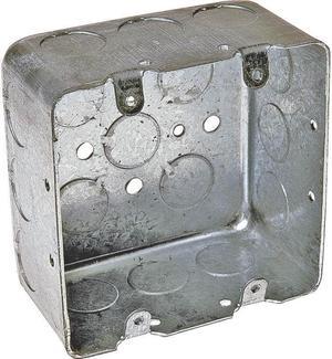 RACO 680 Electrical Box, 30.3 cu in, Handy Box Type, 2 Gangs, Galvanized Steel,