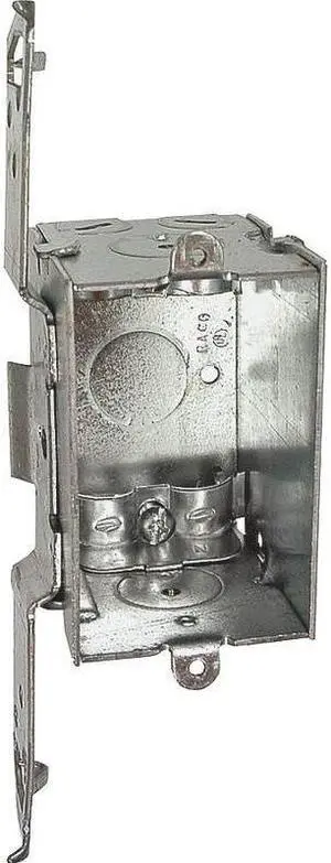 RACO 531 Electrical Box, 12.5 cu in, Switch Box Type, 1 Gang, Galvanized Zinc,