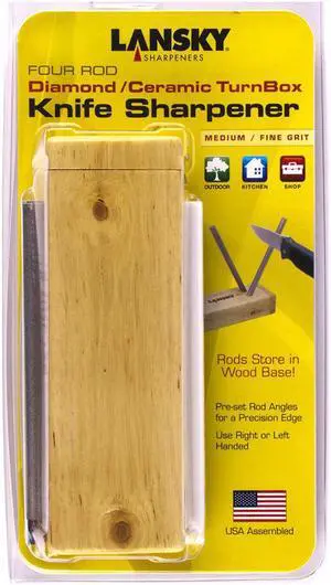 Lansky Diamond-Ceramic Rod Turn Box Knife Sharpener