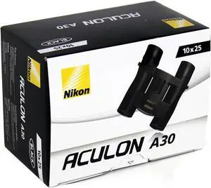 Nikon Aculon 10x25 Black Binoculars Sport Optics Hiking Camping A30