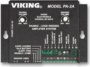 Viking PA-2A Paging / Loud Ringer Amplifier (includes 25AE horn)
