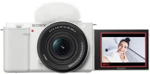 Sony Alpha ZV-E10 APS-C Mirrorless Vlog Camera with 16-50mm Lens White Sony Alpha ZV-E10 APS-C Mirrorless Vlog Camera with 16-50mm Lens White