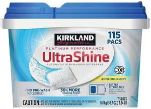 Kirkland Dishwasher Ultrashine Detergent 115 Pieces Kirkland Dishwasher Ultrashine Detergent 115 Pieces