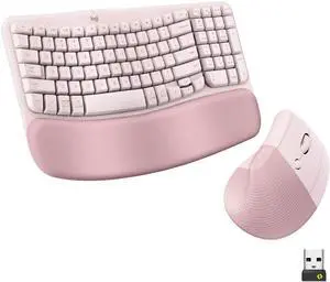 Wave Keys & Lift Vertical Mouse Combo - Rose Wave Keys & Lift Vertical Mouse Combo - Rose