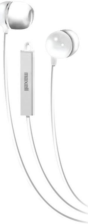 Maxell 190303 - Iemicwht Stereo In-Ear Earbuds With Microphone & Remote (White)