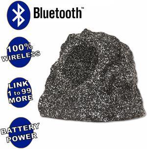 Theater Solutions B41GG Fully Wireless 60 Watt Rechargeable Battery Bluetooth Rock Speaker Granite Link Up To 99 Speakers Wirelessly