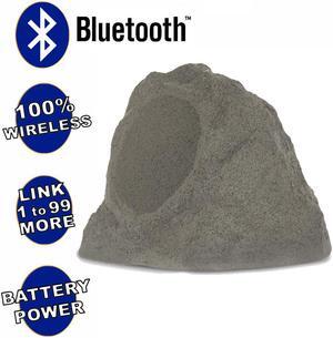Theater Solutions B63GR Fully Wireless 100 Watt Rechargeable Battery Bluetooth 6.5" Rock Speaker Slate Grey Link Up To 99 Speakers Wirelessly