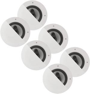 Acoustic Audio CSic64 Frameless In Ceiling 6.5" Speaker 3 Pair Pack 3 Way Home Theater Speakers