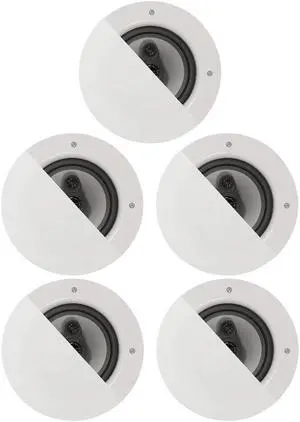 Acoustic Audio CSic64 Frameless 6.5" In Ceiling 5 Speaker Set 3 Way Home Theater Speakers