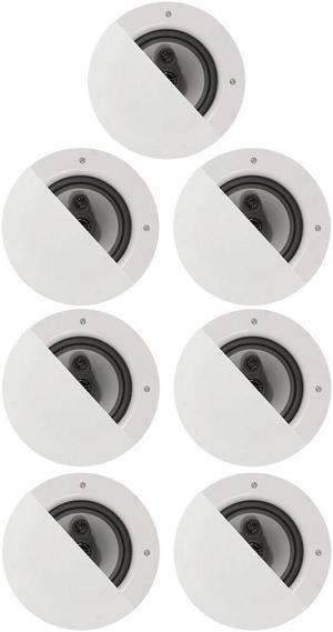 Acoustic Audio CSic64 Frameless 6.5" In Ceiling 7 Speaker Set 3 Way Home Theater Speakers
