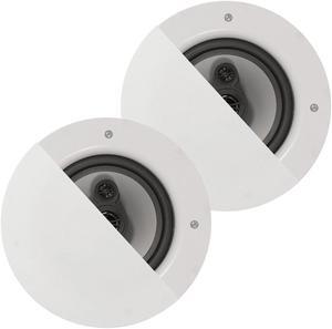 Acoustic Audio CSic64 Frameless In Ceiling 6.5" Speaker Pair 3 Way Home Theater Speakers