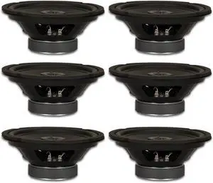 6 Goldwood Sound GW-8004/8 Two Way 8" Woofers with Tweeters 50 Watt each 8ohm Speakers