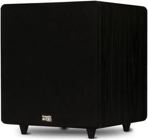 Acoustic Audio PSW500-12 Home Theater Powered 12" LFE Subwoofer Black Front Firing Sub