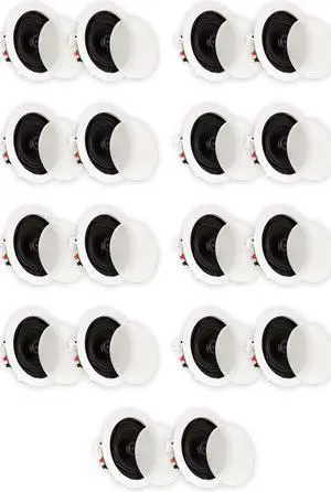 Theater Solutions TS50C In Ceiling Speakers Surround Sound Home Theater 9 Pair Pack