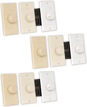 Theater Solutions TSVCD Speaker Volume Control 3 Color White Ivory Almond 3 Pack