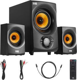 Acoustic Audio by Goldwood Bluetooth 2.1 Speaker System 2.1-Channel Home Theater Speaker System, with Optical/Aux/USB/SD Inputs Black (AA2170)