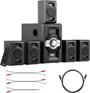 Acoustic Audio PSW10 Home Theater Powered 10" Subwoofer Black Down Firing Sub