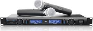 Technical Pro WM1302 Dual Wireless Microphone System UHF with Two Deluxe Mics