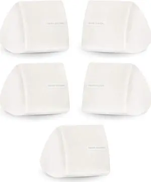 Theater Solutions TS30W Mountable Indoor Speakers White Bookshelf 5 Piece Pack