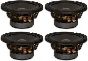 4 Goldwood Sound GW-6PC-4 Heavy Duty 4ohm 6.5" Woofers 280 Watts each Replacement Speakers