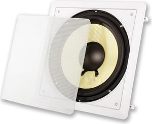 Acoustic Audio HD-S10 Flush Mount Passive Subwoofer In Wall with 10" Speaker
