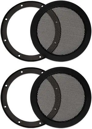2 Goldwood Sound SG-M5 Heavy Duty Steel Mesh Snap On Woofer Grills for 5.25" Speakers
