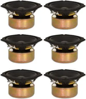 6 Goldwood Sound GW-205/8S Shielded 5.25" Woofers 130 Watt each 8ohm Replacement Speakers