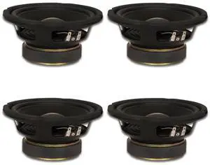 4 Goldwood Sound GW-6024 Rubber Surround 6.5" Woofers 170 Watts each 4ohm Replacement Speakers