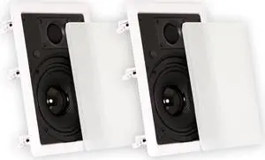 Theater Solutions by Goldwood TS65W In Wall 6.5" Speakers Surround Sound Home Theater Pair