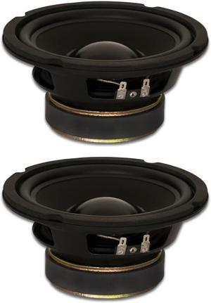 2 Goldwood Sound GW-6024 Rubber Surround 6.5" Woofers 170 Watts each 4ohm Replacement Speakers